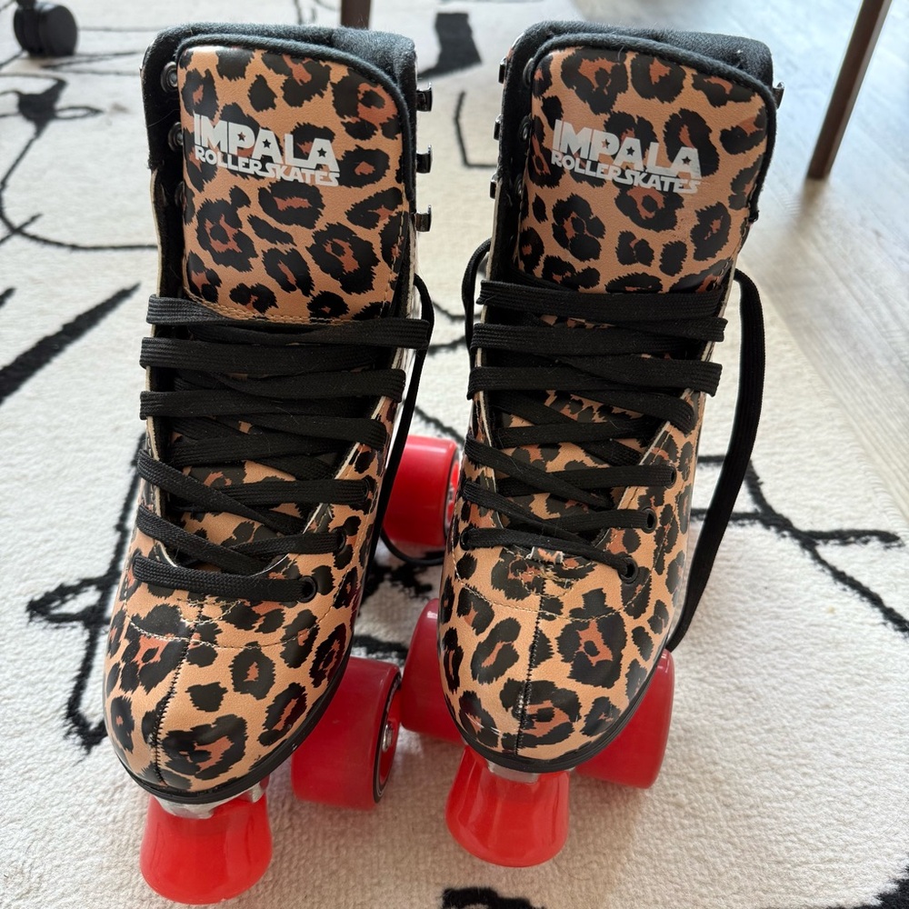 Impala Leopard Print Roller Skates